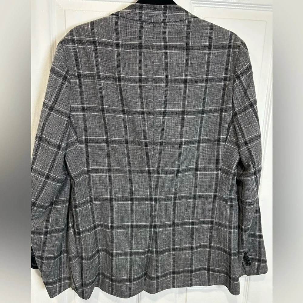 Zara Men's Gray Plaid Sport Coat Blazer